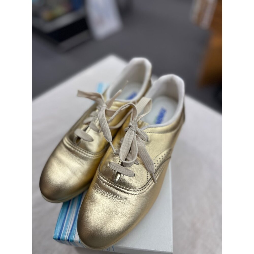 🛍️Daniel Green Metallic Gold Strider Sneakers Women 8M